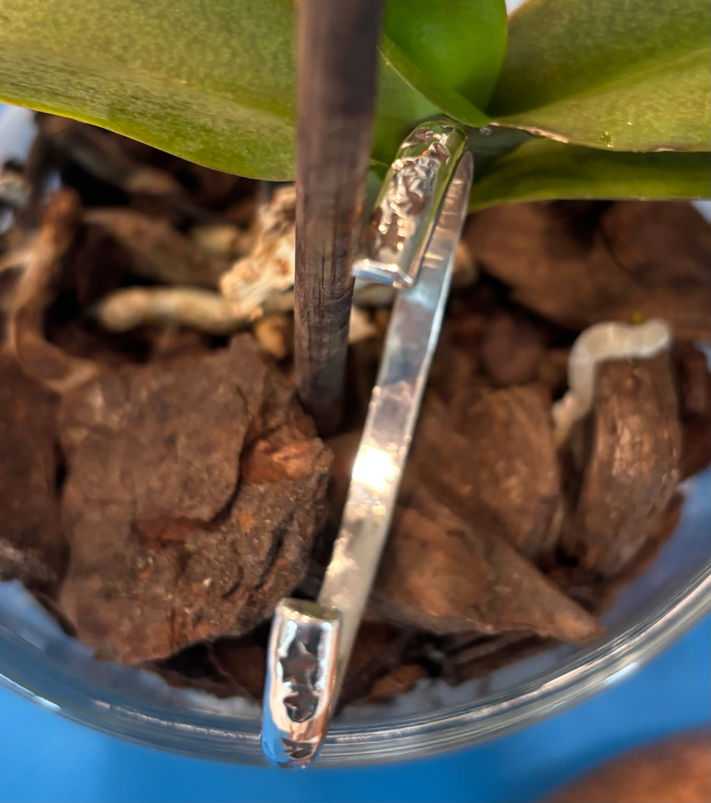 Sterling Silver Cuff/Bracelet/Smashed Stars Stamping