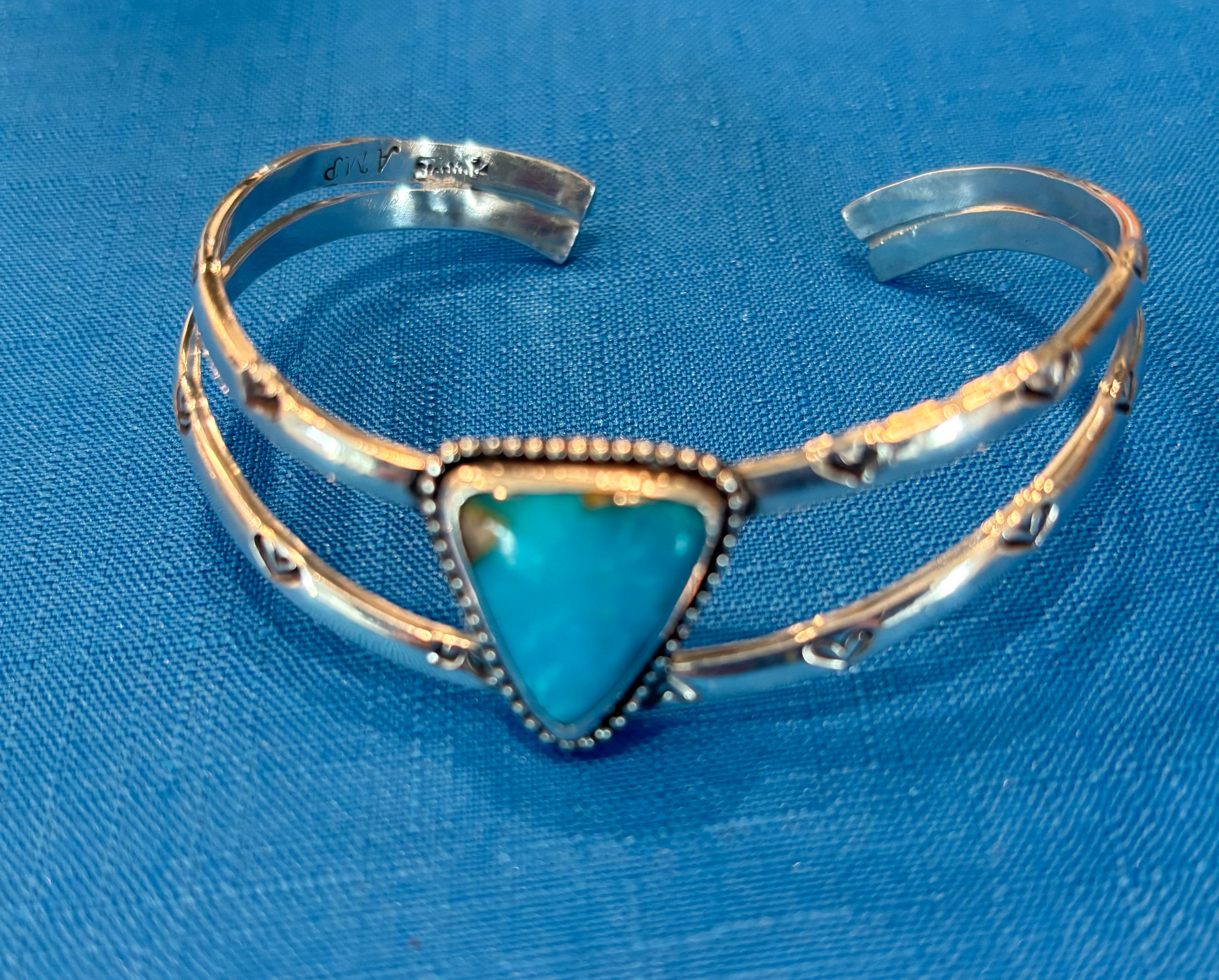 Sterling and stone cuff/bracelet