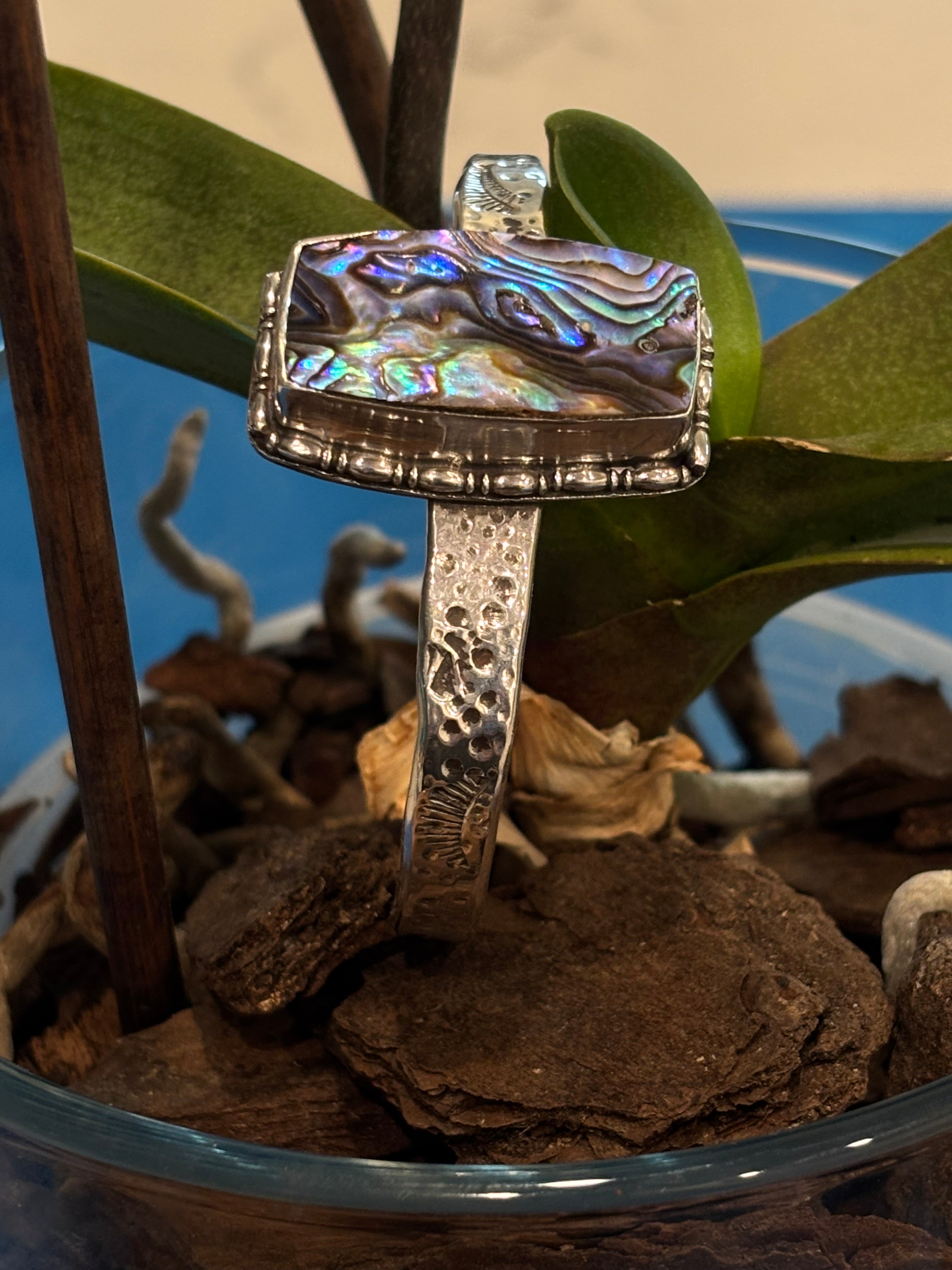 Sterling Silver and Abalone Bracelet/Cuff