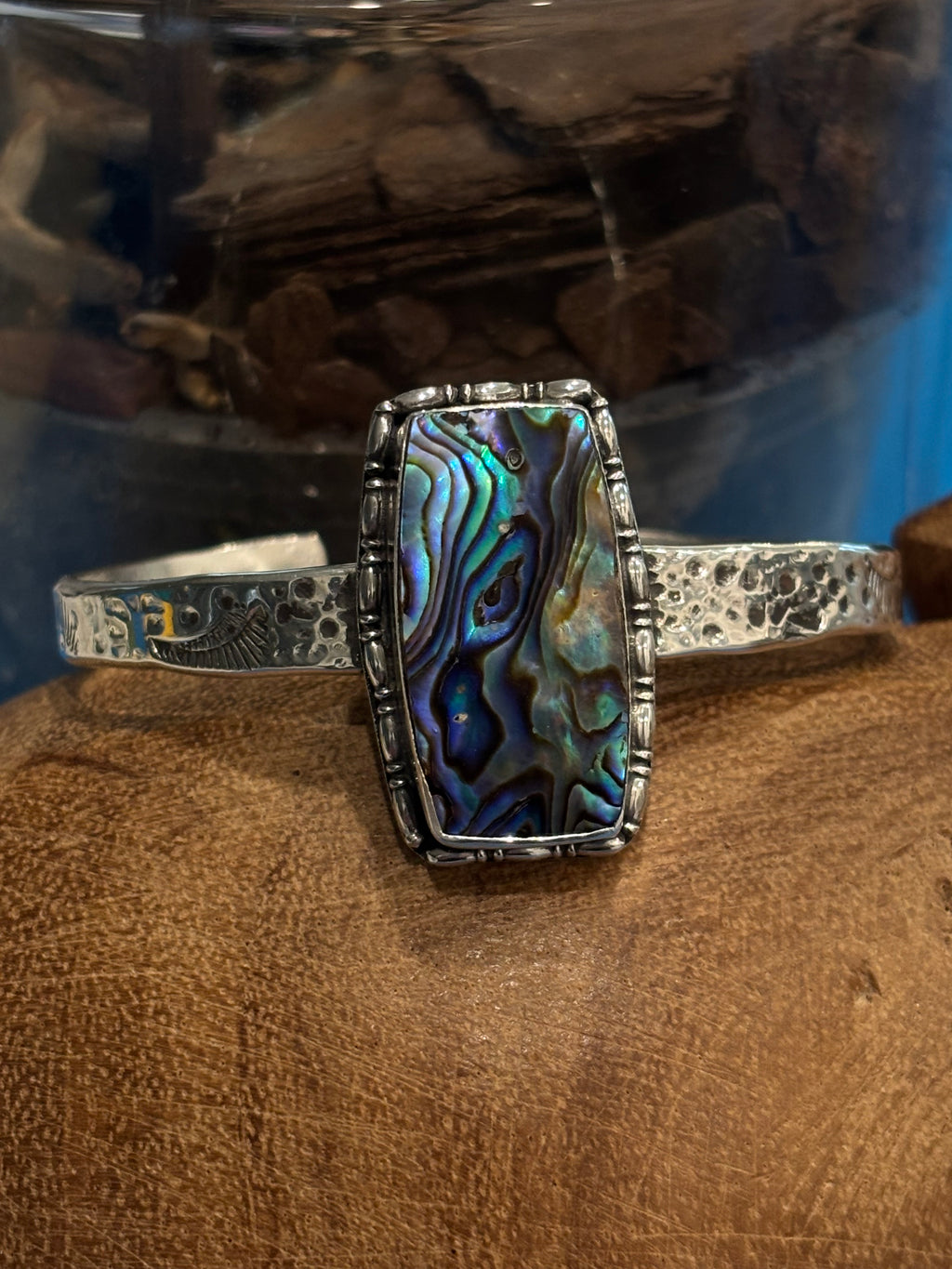 Sterling Silver and Abalone Bracelet/Cuff