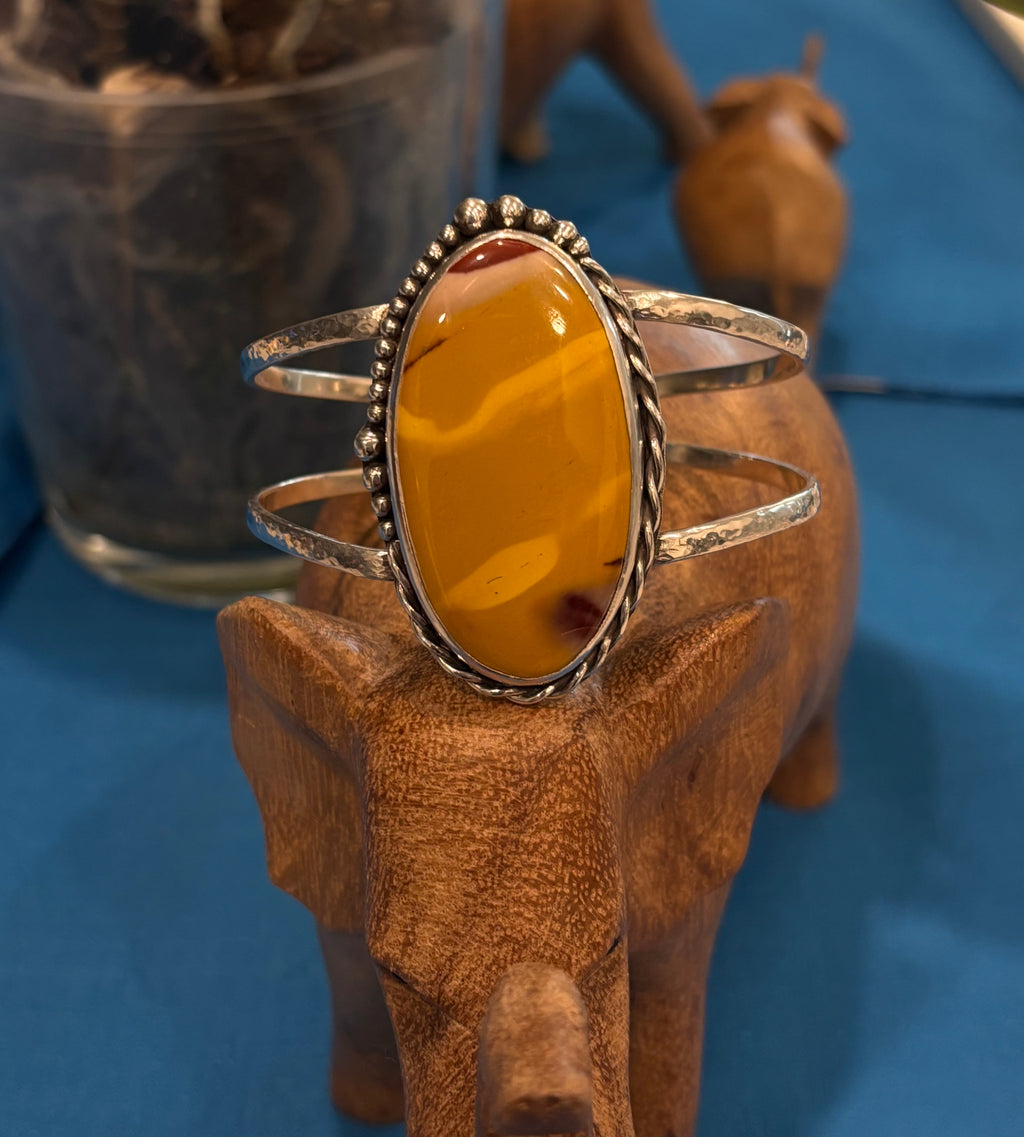 Sterling Silver and Mookite Bracelet/Cuff