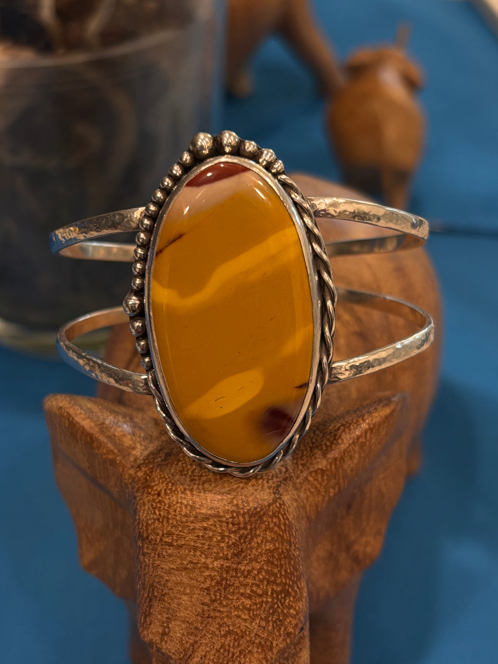 Sterling Silver and Mookite Bracelet/Cuff