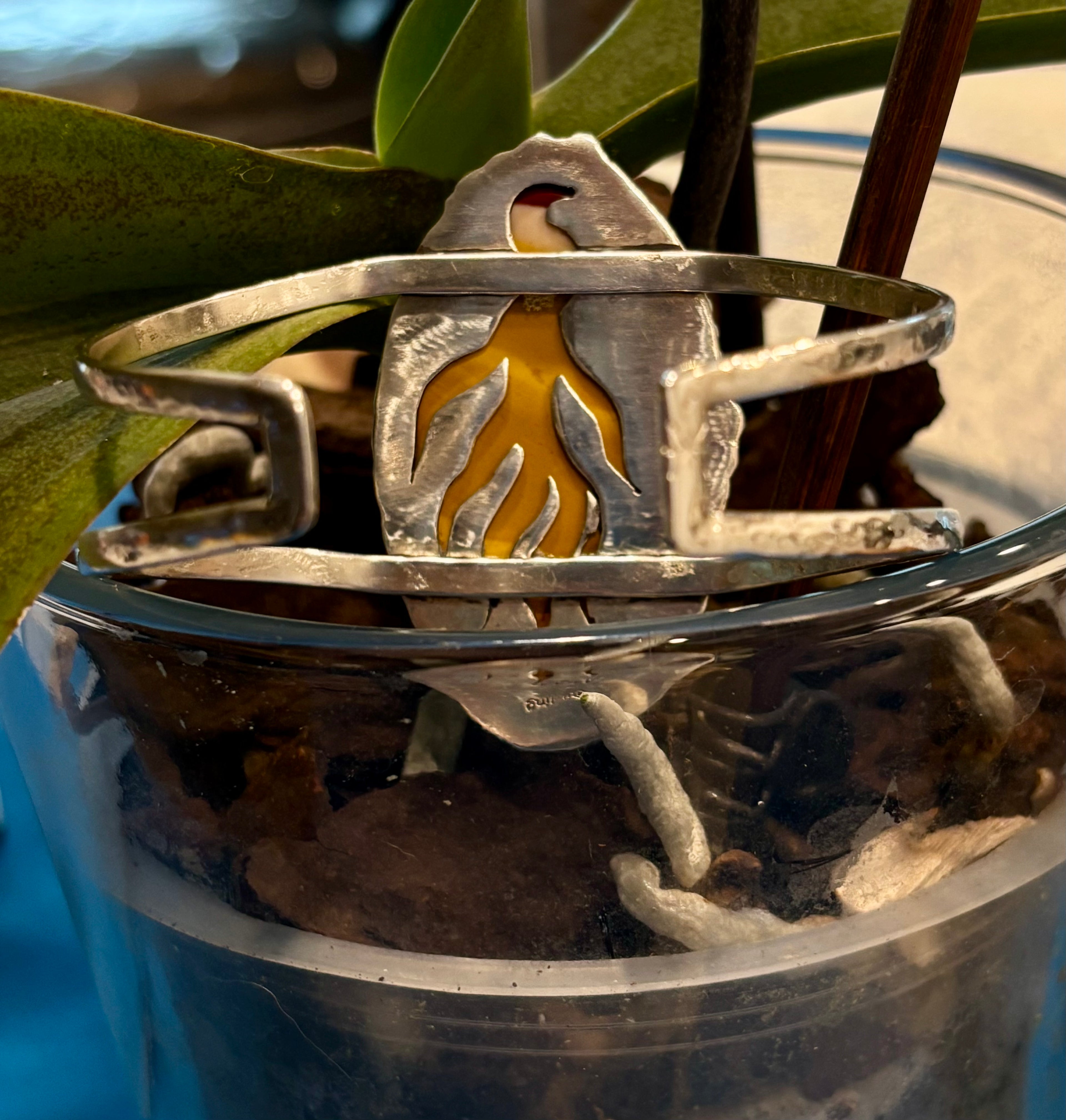 Sterling Silver and Mookite Bracelet/Cuff