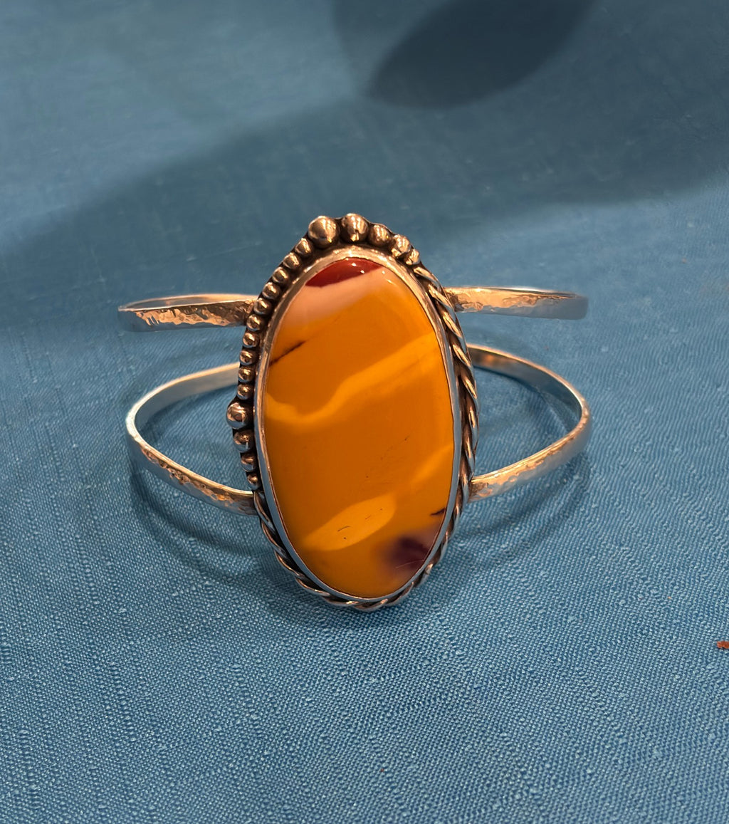 Sterling Silver and Mookite Bracelet/Cuff