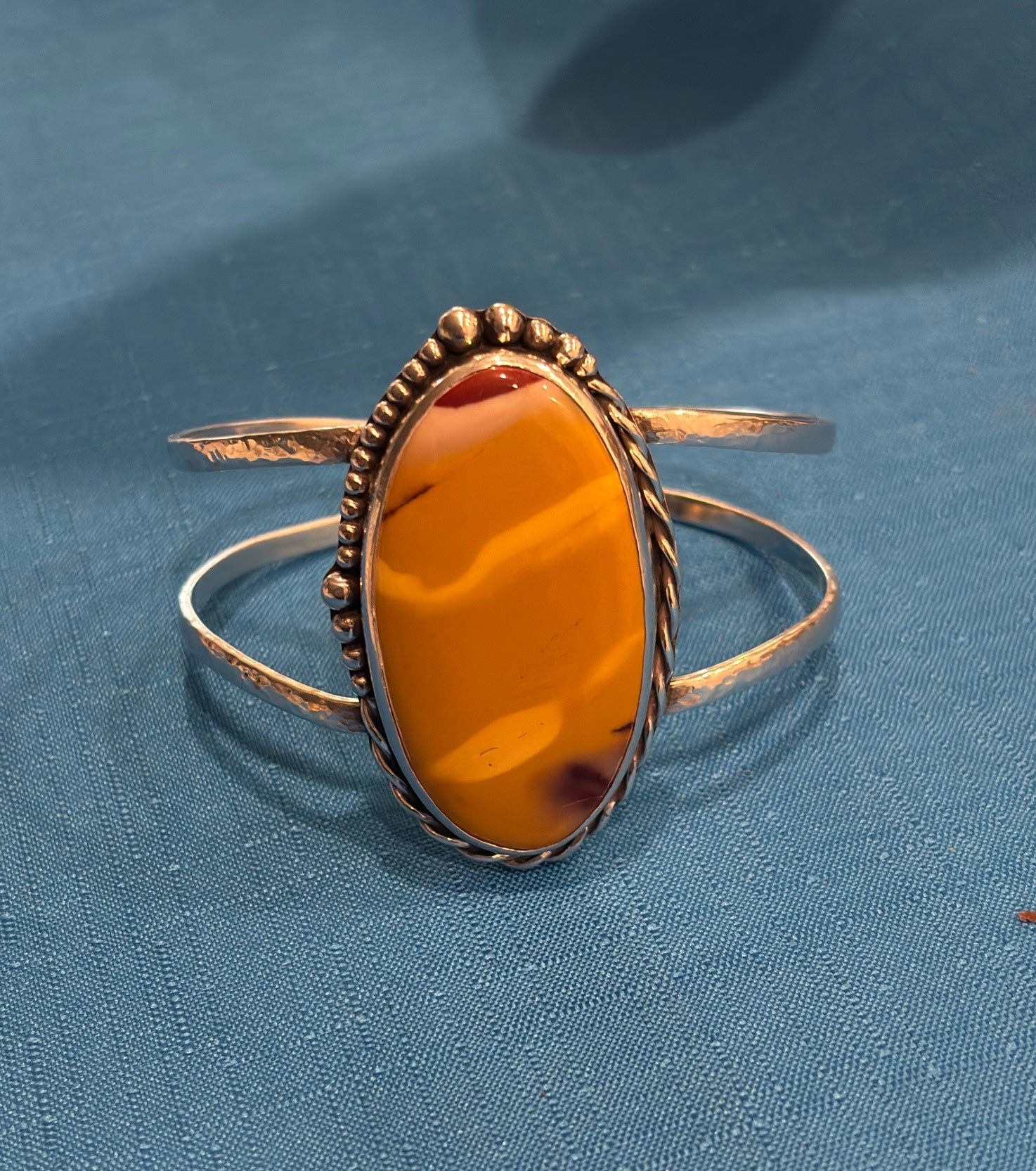 Sterling Silver and Mookite Bracelet/Cuff