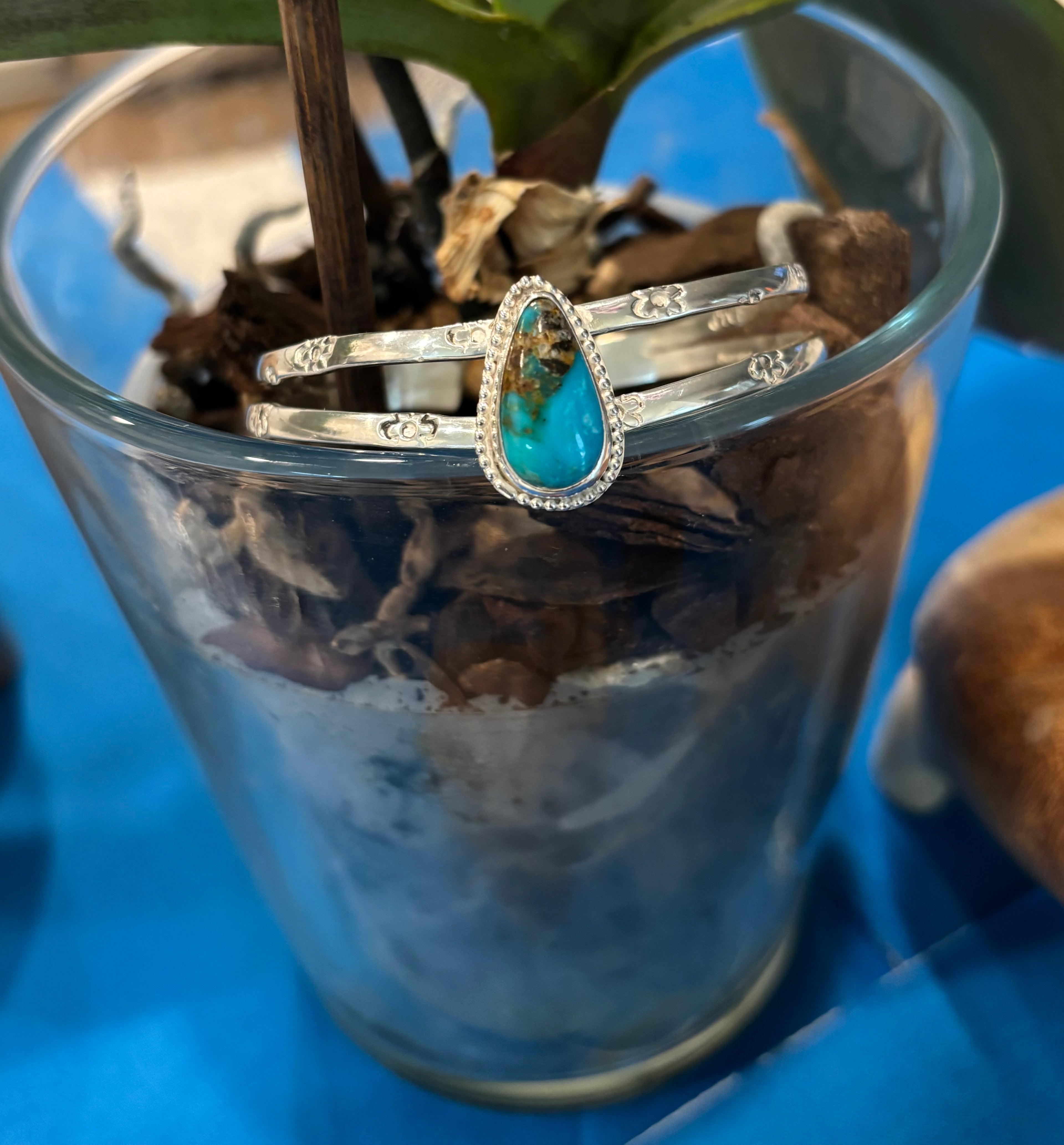 Sterling Silver Cuff/Bracelet Turquoise Setting