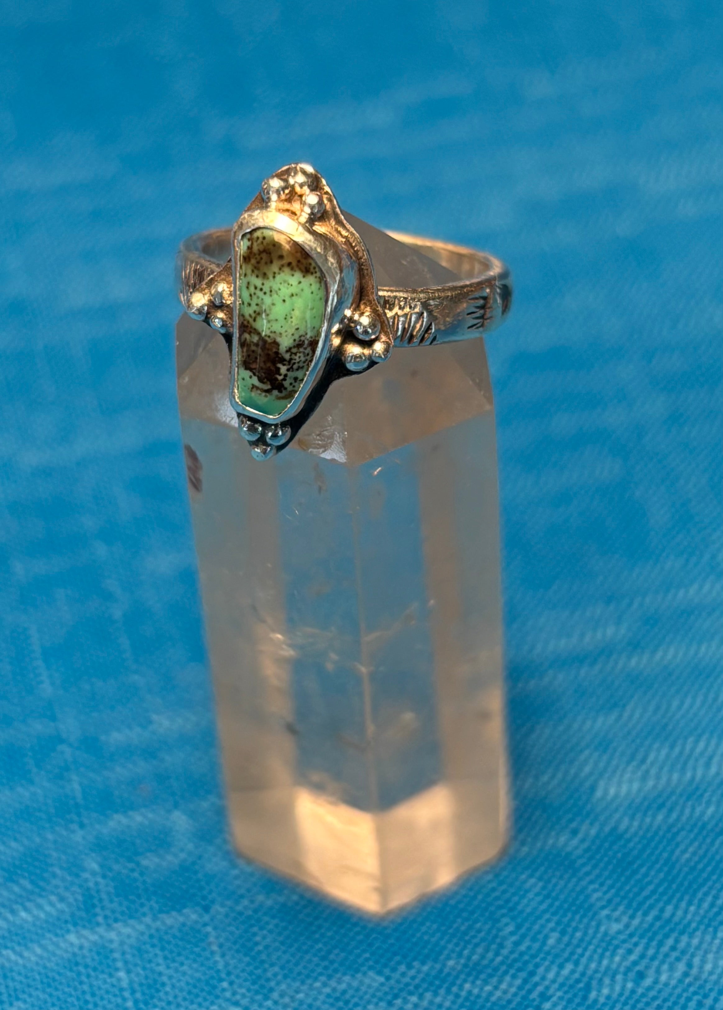 STERLING SILVER & DAKOTA SKY TURQUOISE RING