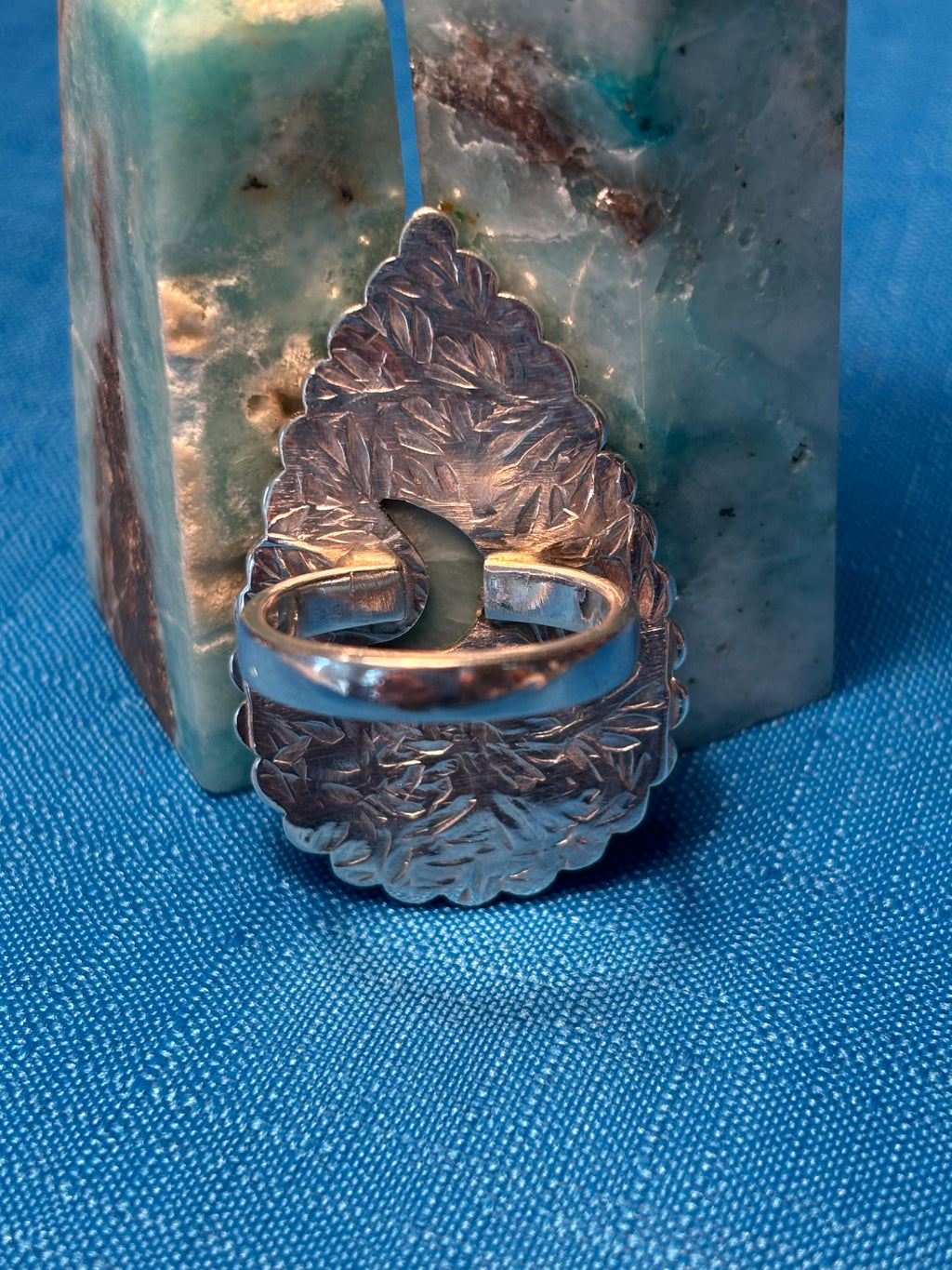 Sterling Silver & Larimar Ring