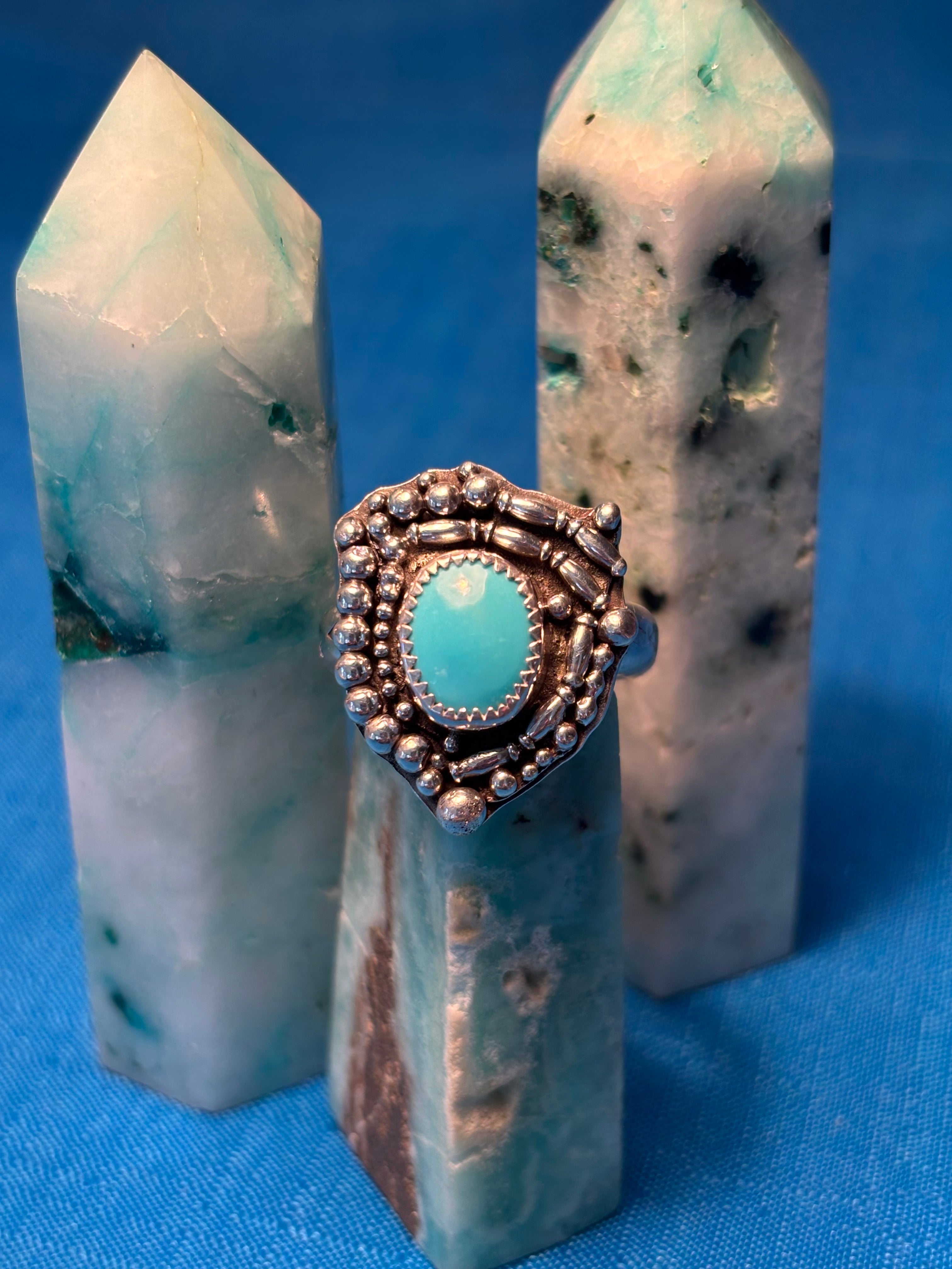 Sterling Silver & Sleeping Beauty Turquoise Ring