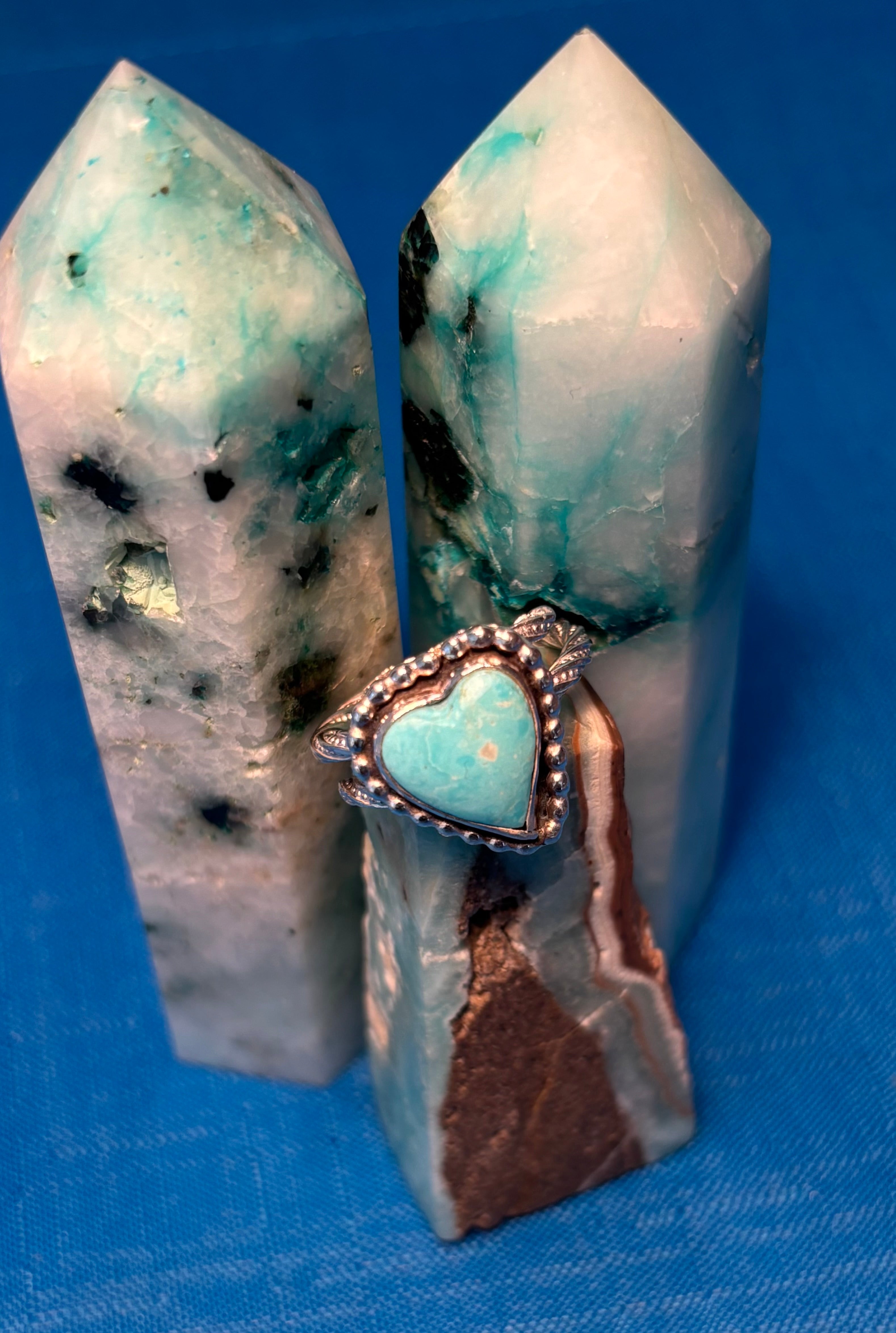 Sterling Silver & Turquoise Heart Ring