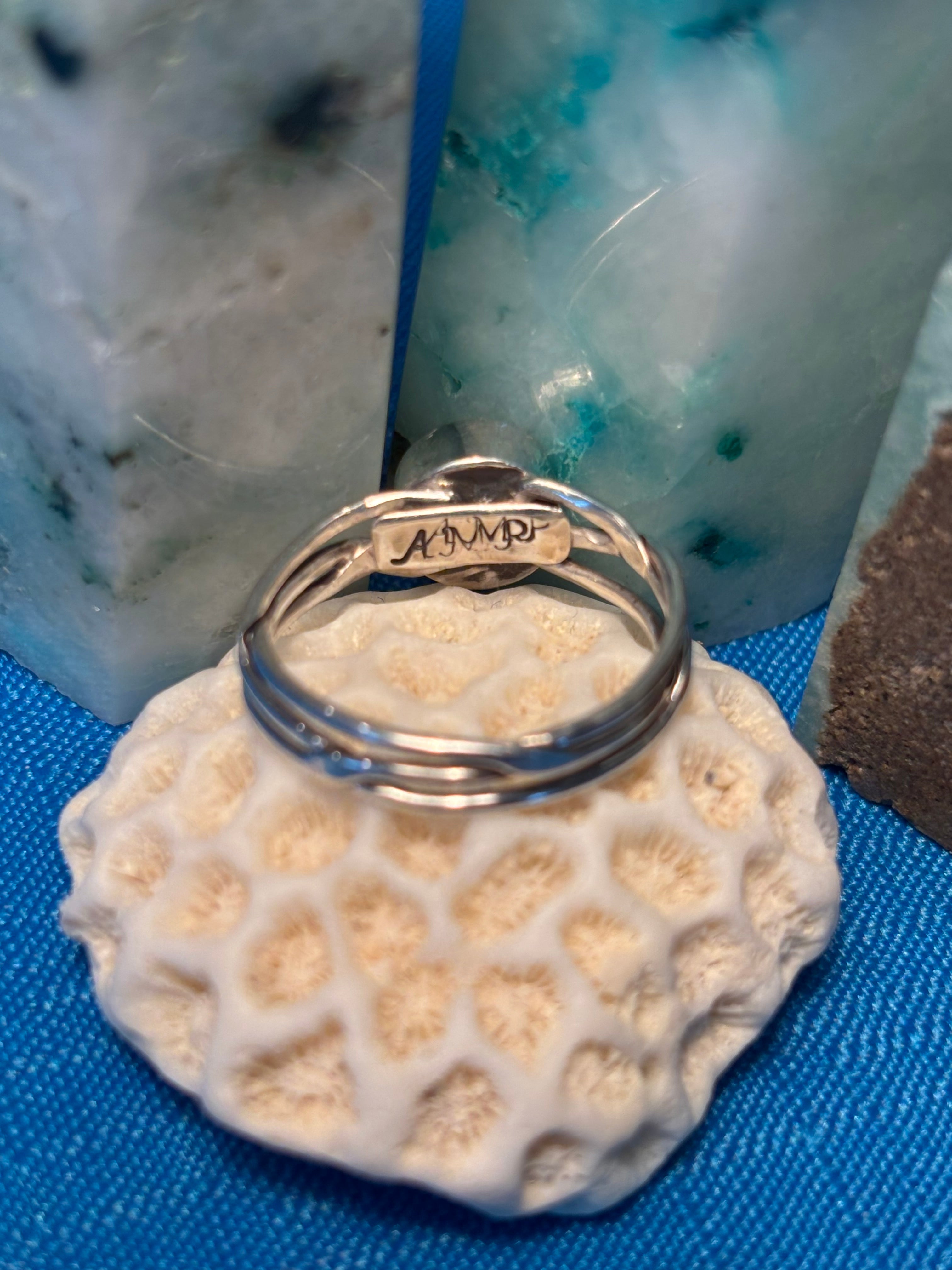 STERLING SILVER & GOLDEN HILLS TURQUOISE RING