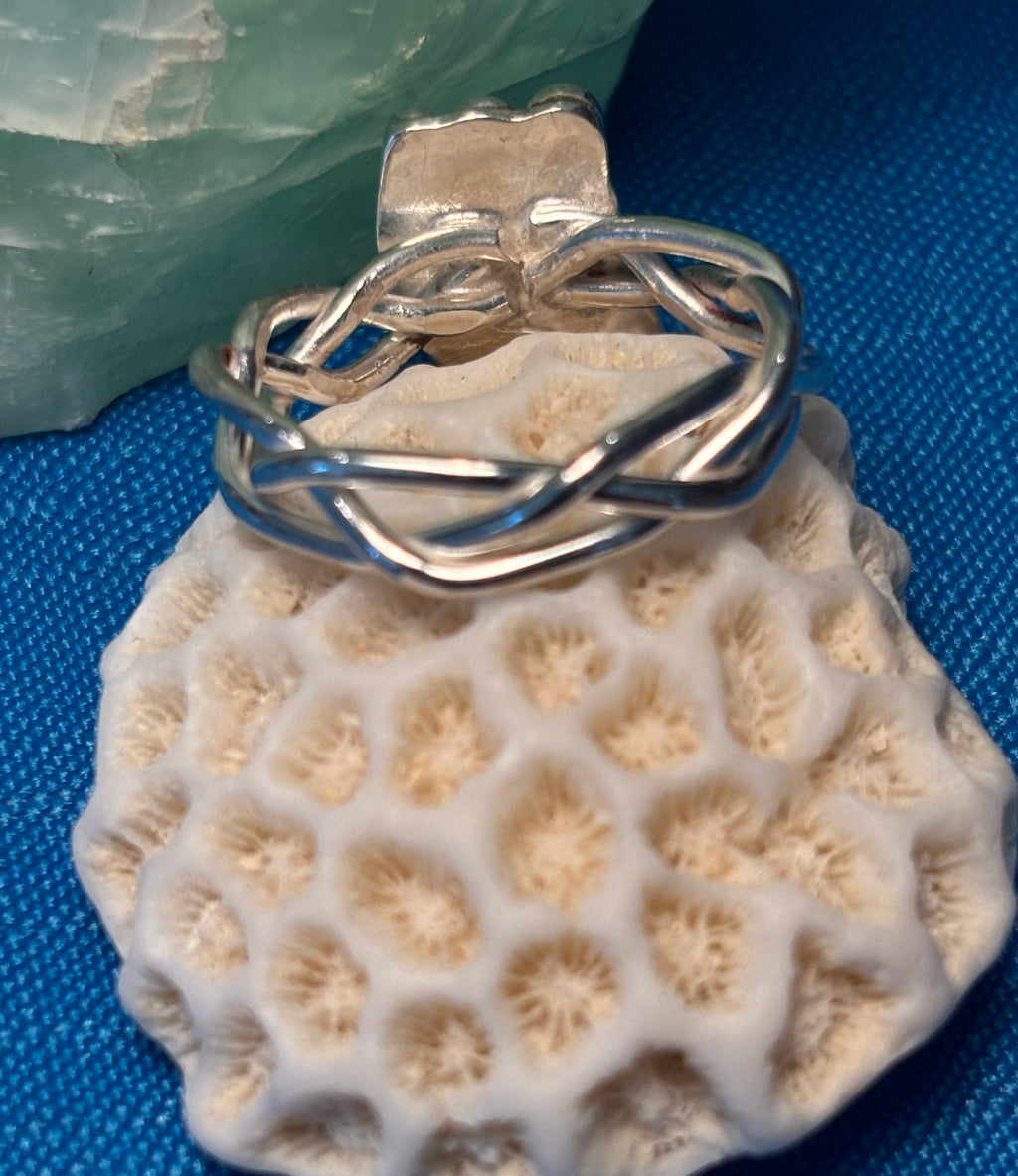 Sterling Silver & Mykonos Sea Glass Ring