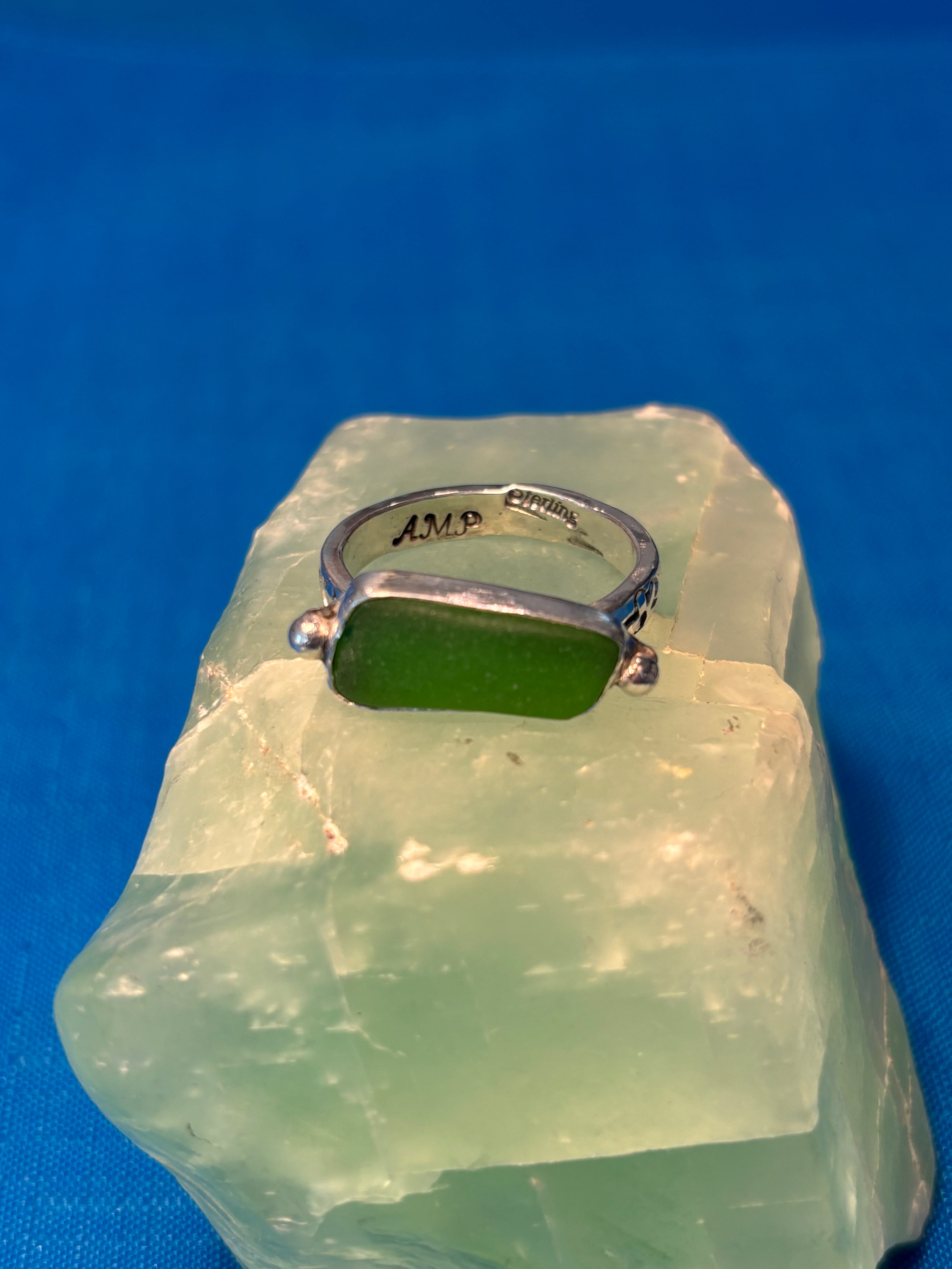 Sterling Silver & Sea Glass Ring