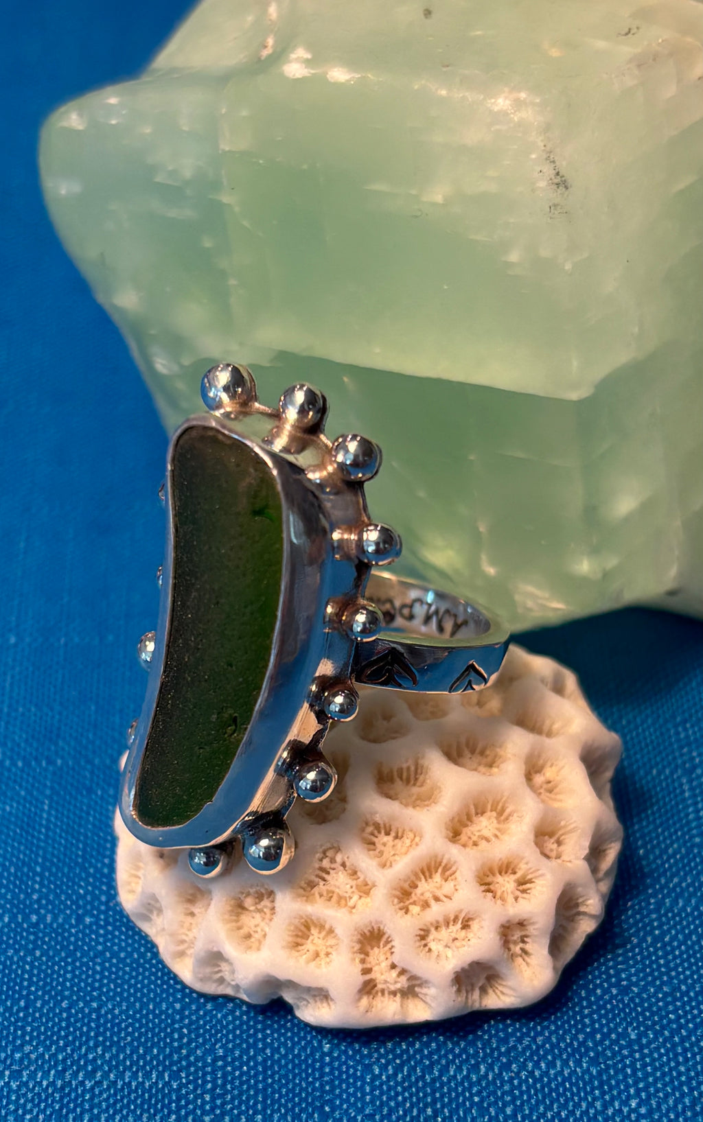 Sterling Silver & Sea Glass Ring