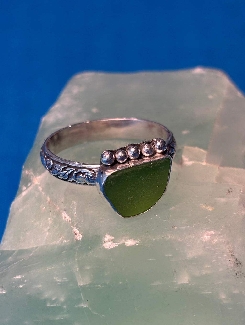 Sterling Silver & Sea Glass RING