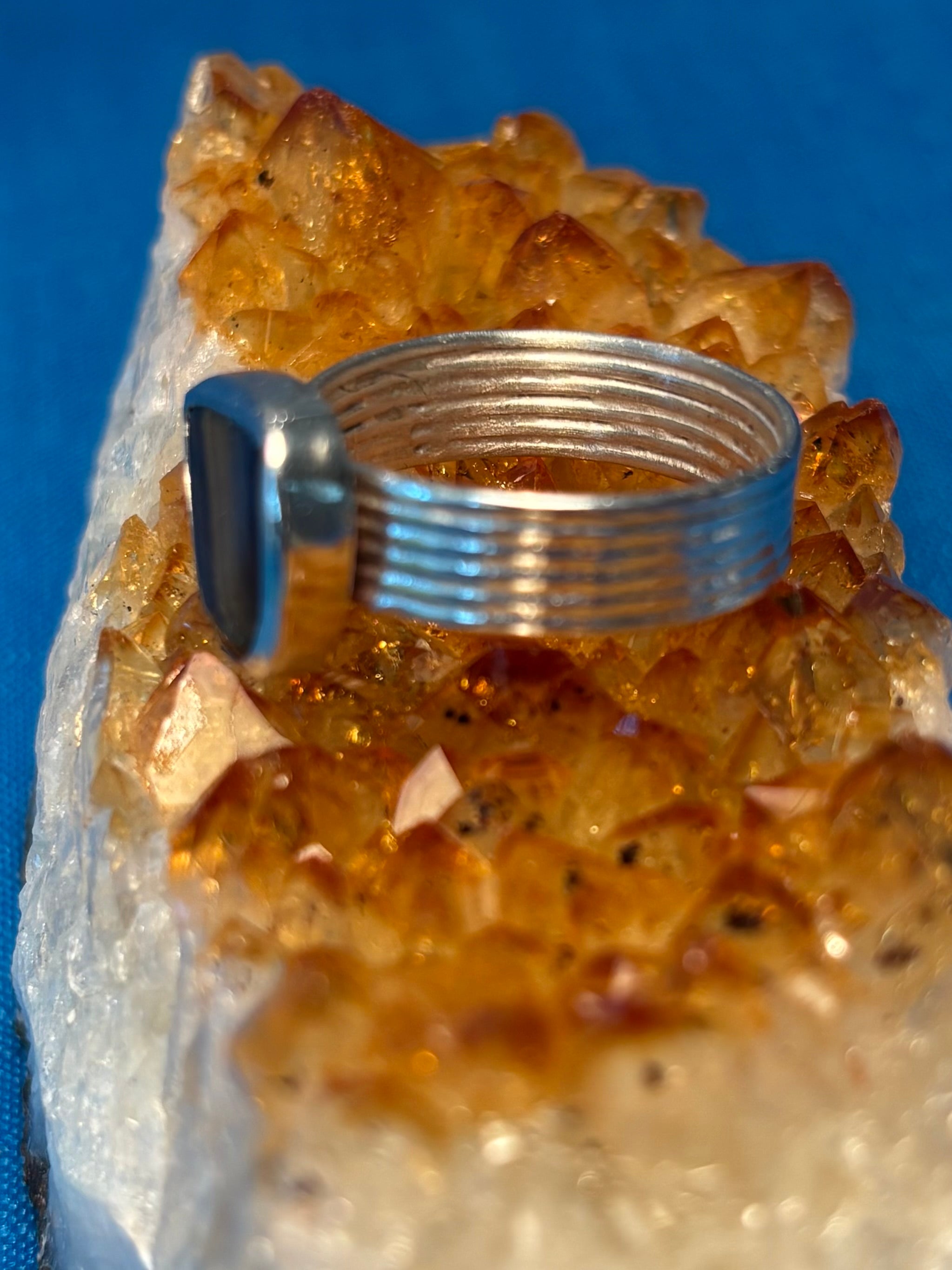 STERLING SILVER & TIGER EYE UNISEX RING