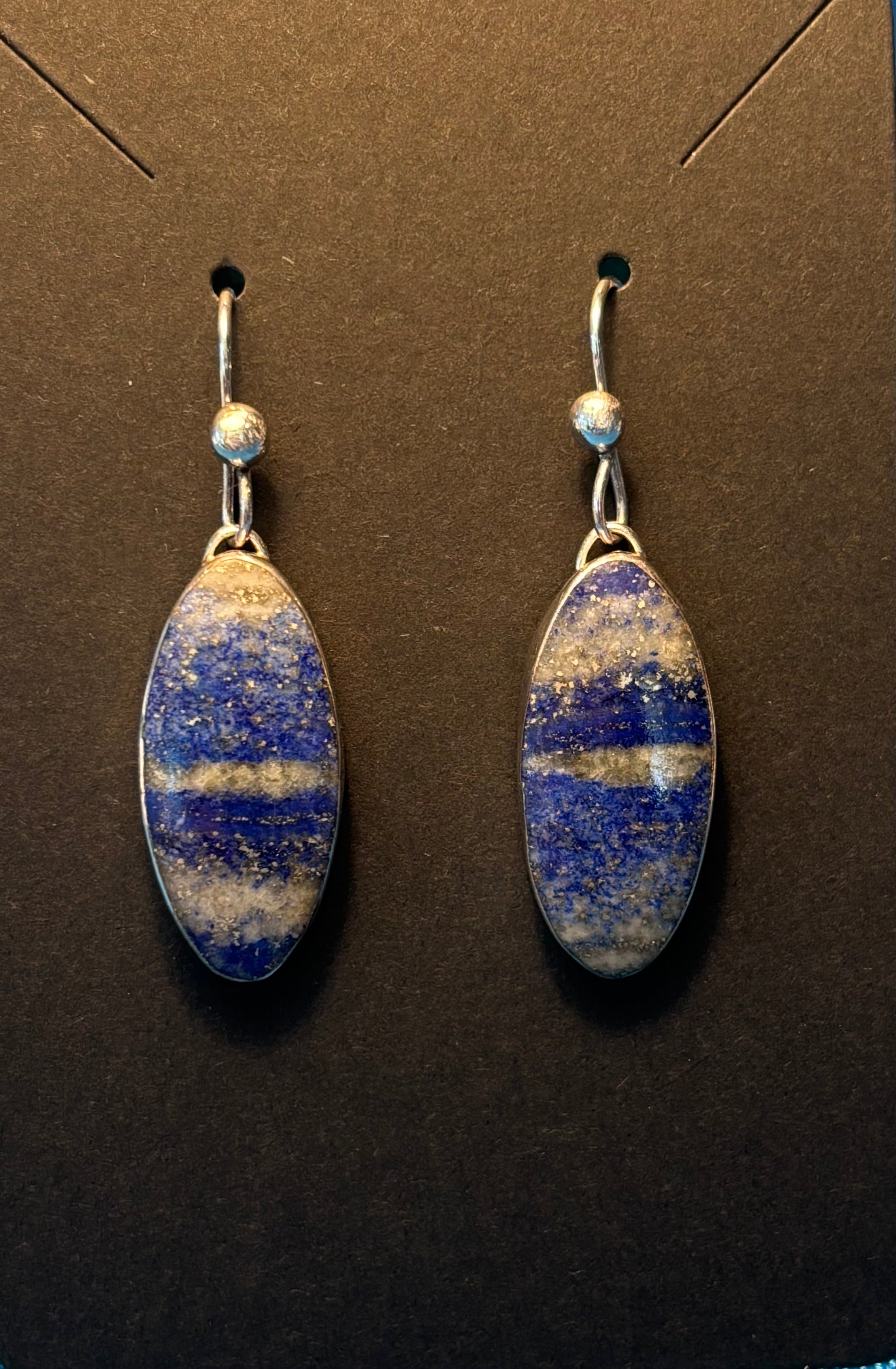 Lapis Lazuli and Sterling Silver Earrings
