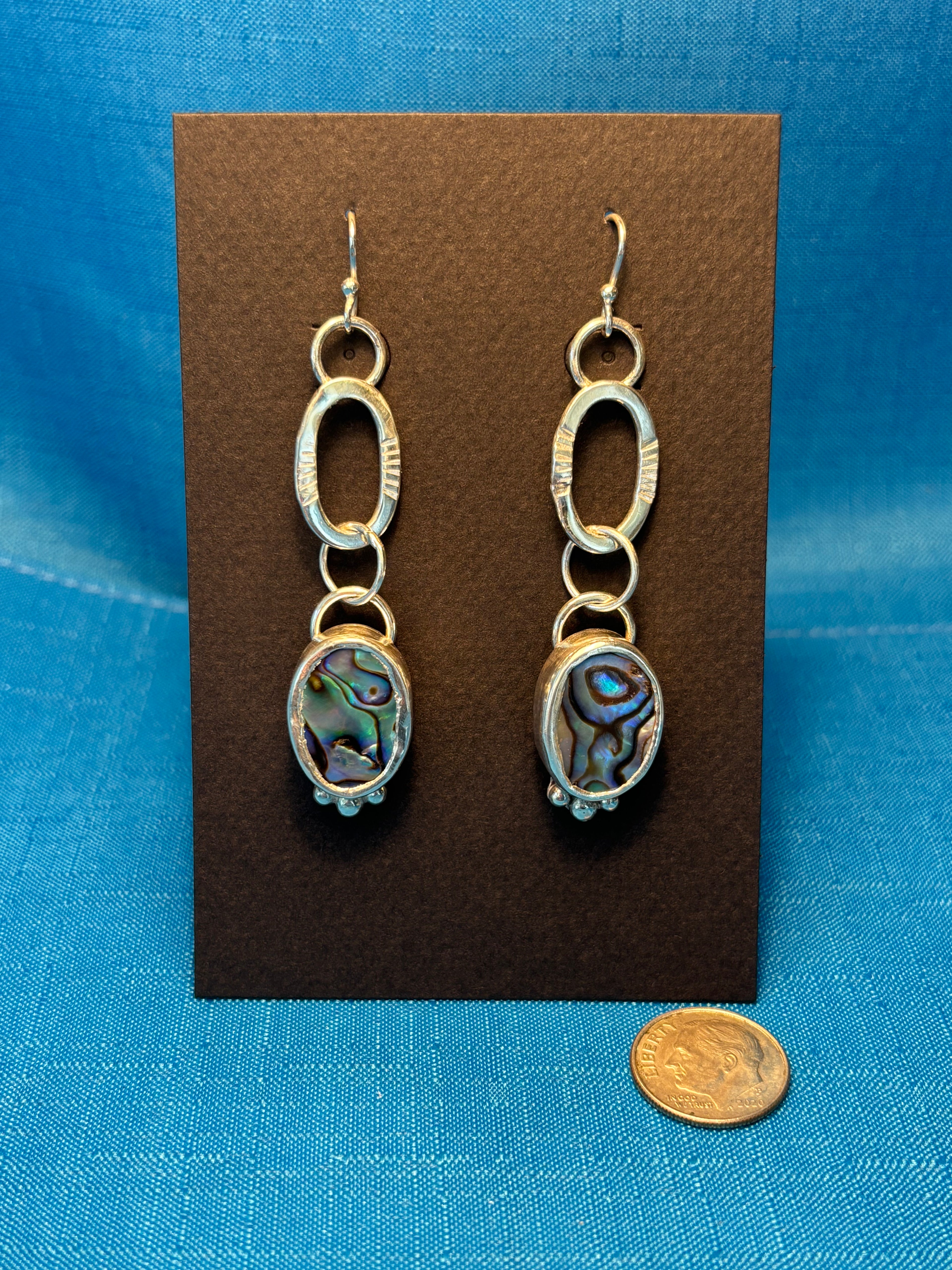 Sterling Silver Earrings with Abalone
