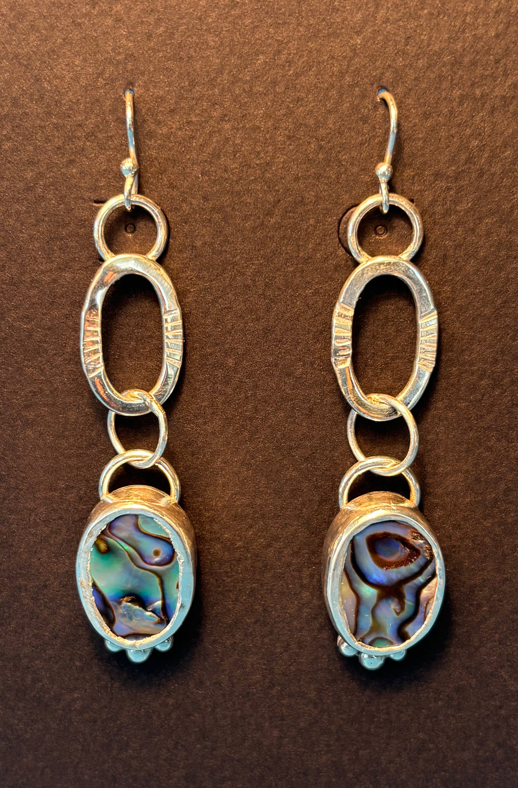 Sterling Silver Earrings with Abalone