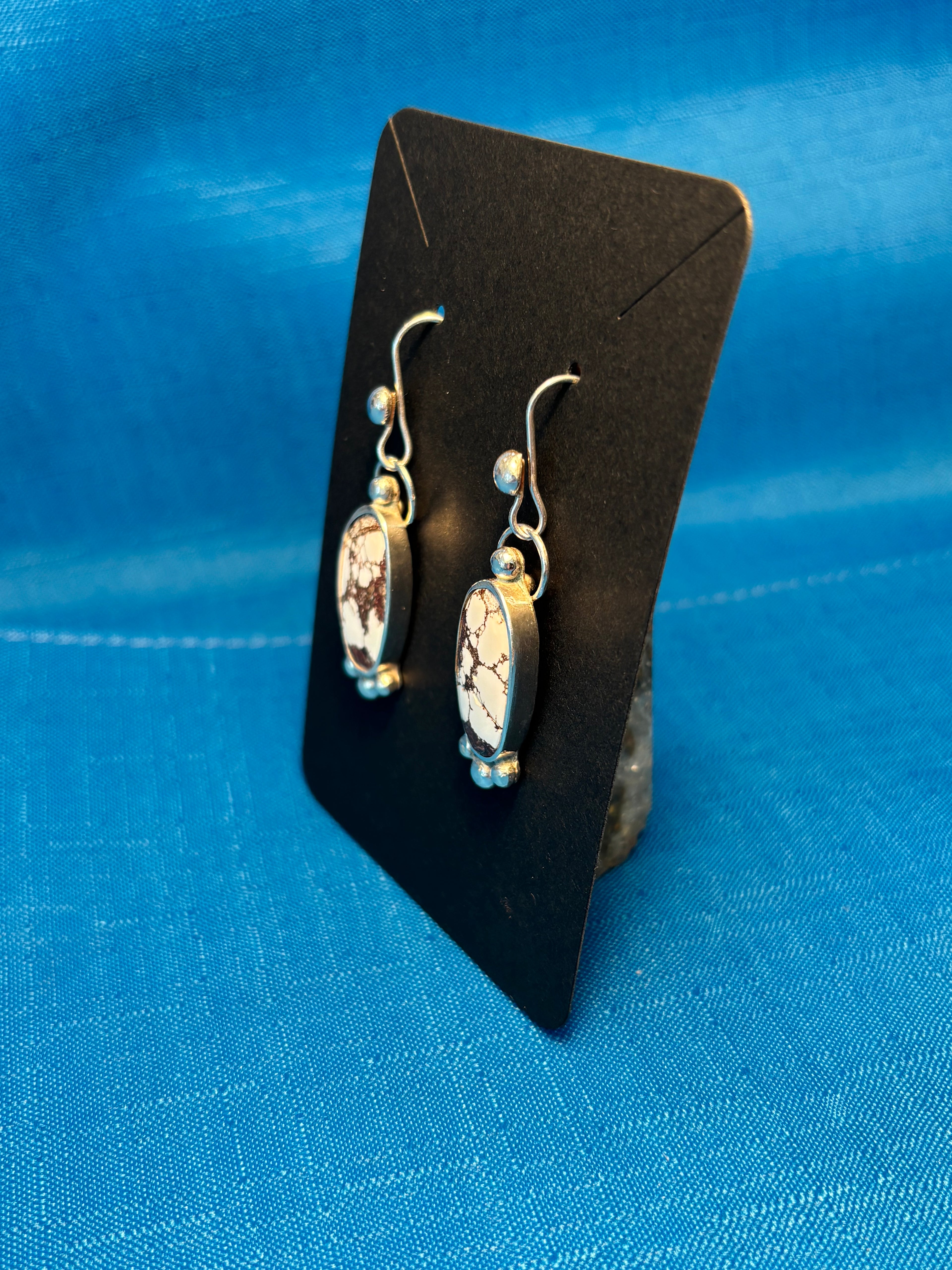 Sterling Silver & Wild Horse Jasper Earrings