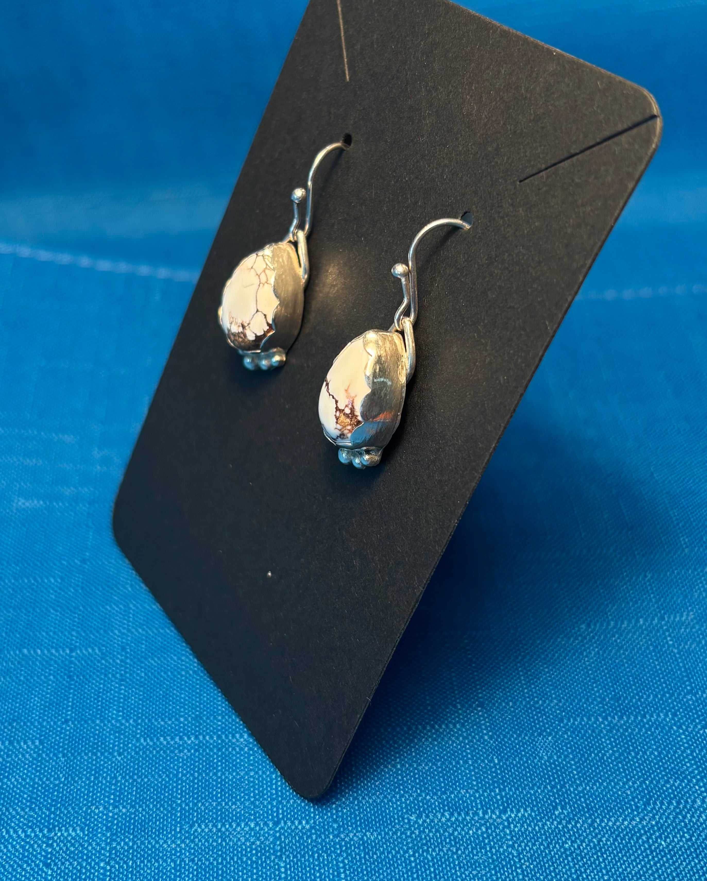 Sterling Silver & Wild Jasper Earrings