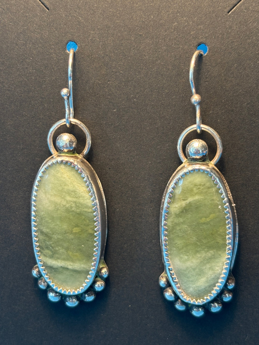 Sterling Silver & Prehnite Earrings