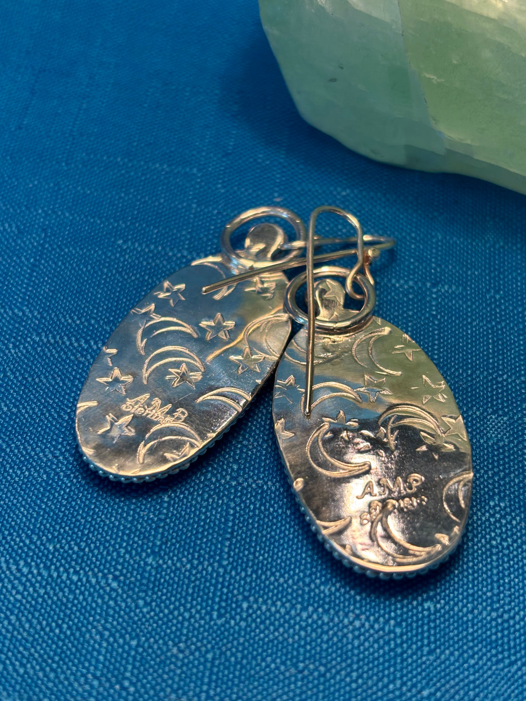 Sterling Silver & Charoite Earrings