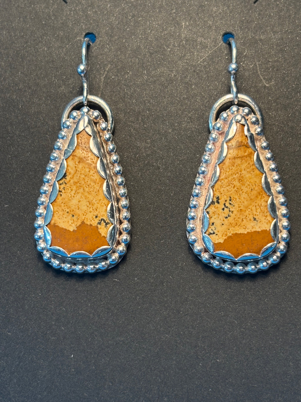 Sterling Silver & Mountain Jasper Earrings