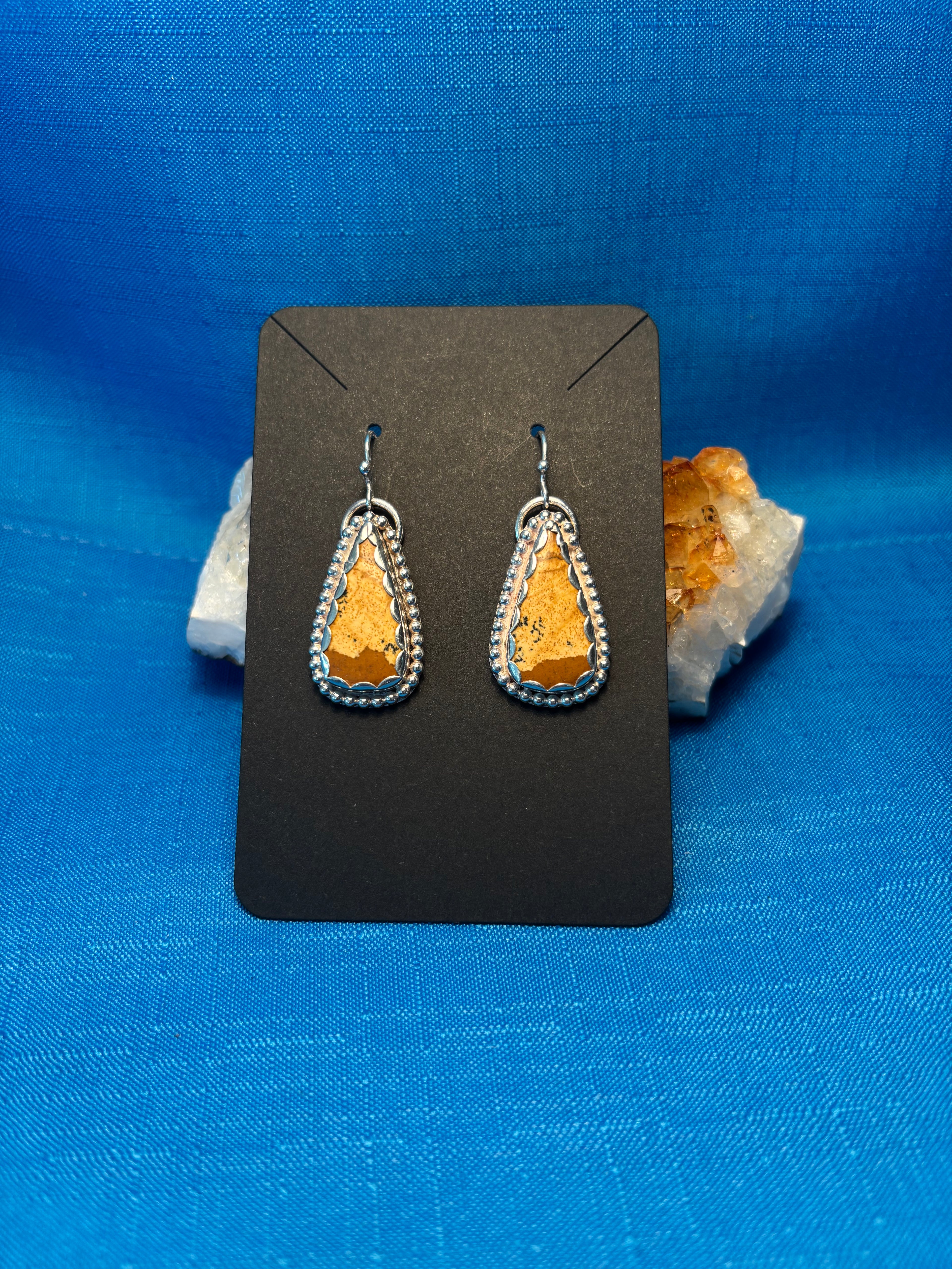 Sterling Silver & Mountain Jasper Earrings