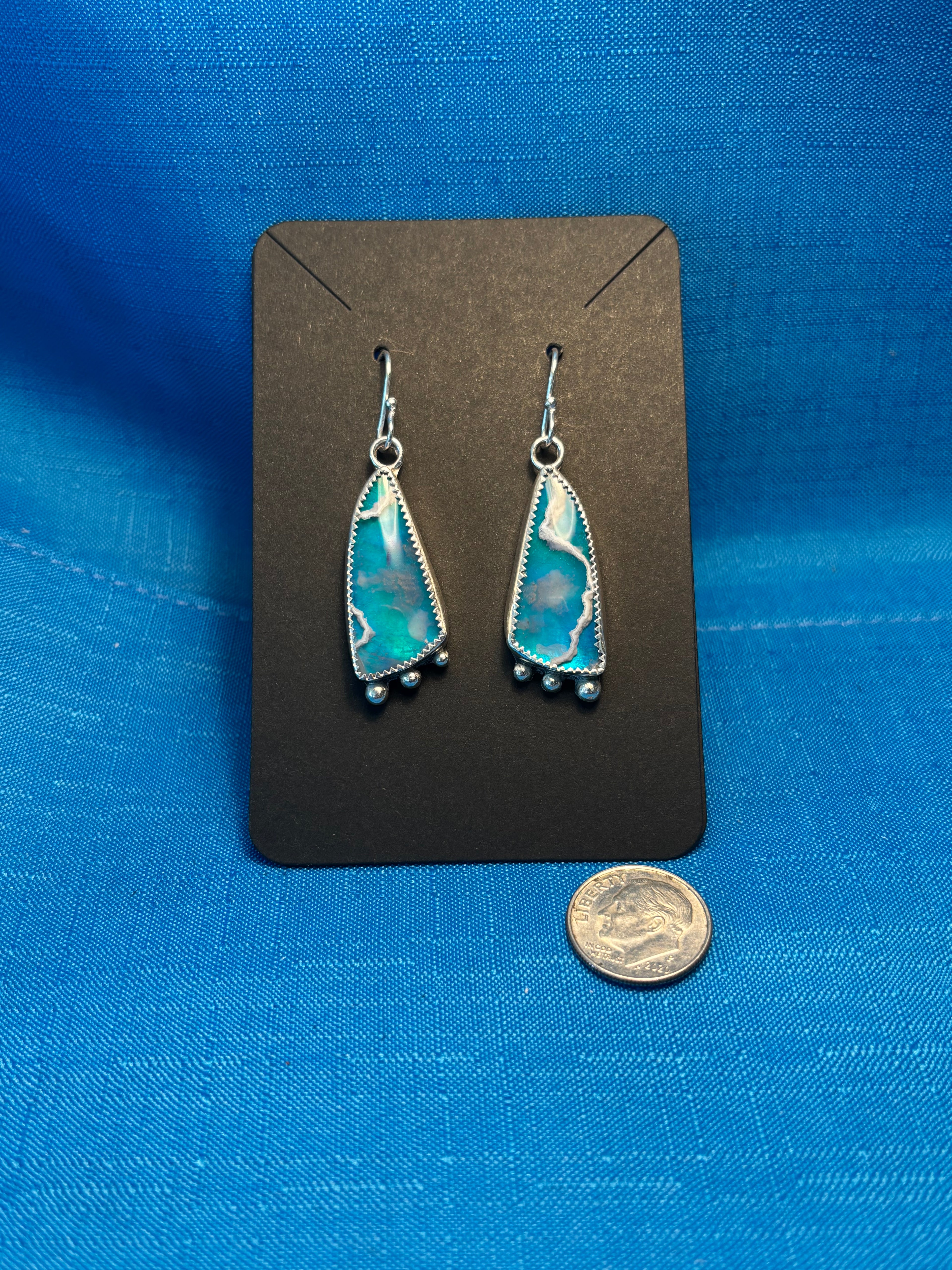 Sterling Silver and Aurora Doublet Earrings