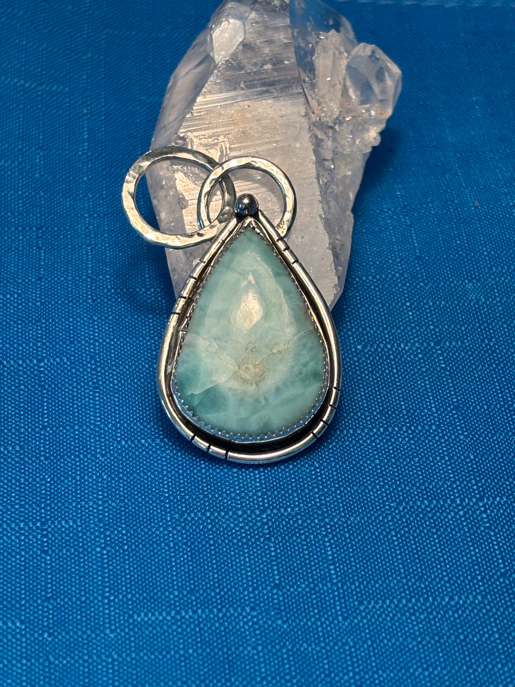 Sterling Silver & Larimar Pendant