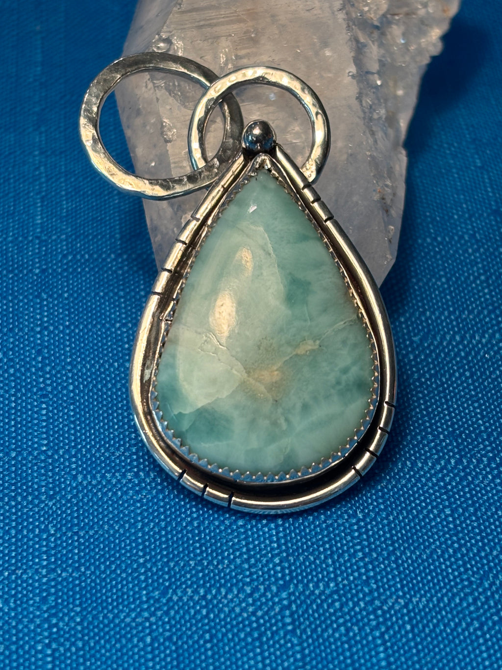 Sterling Silver & Larimar Pendant