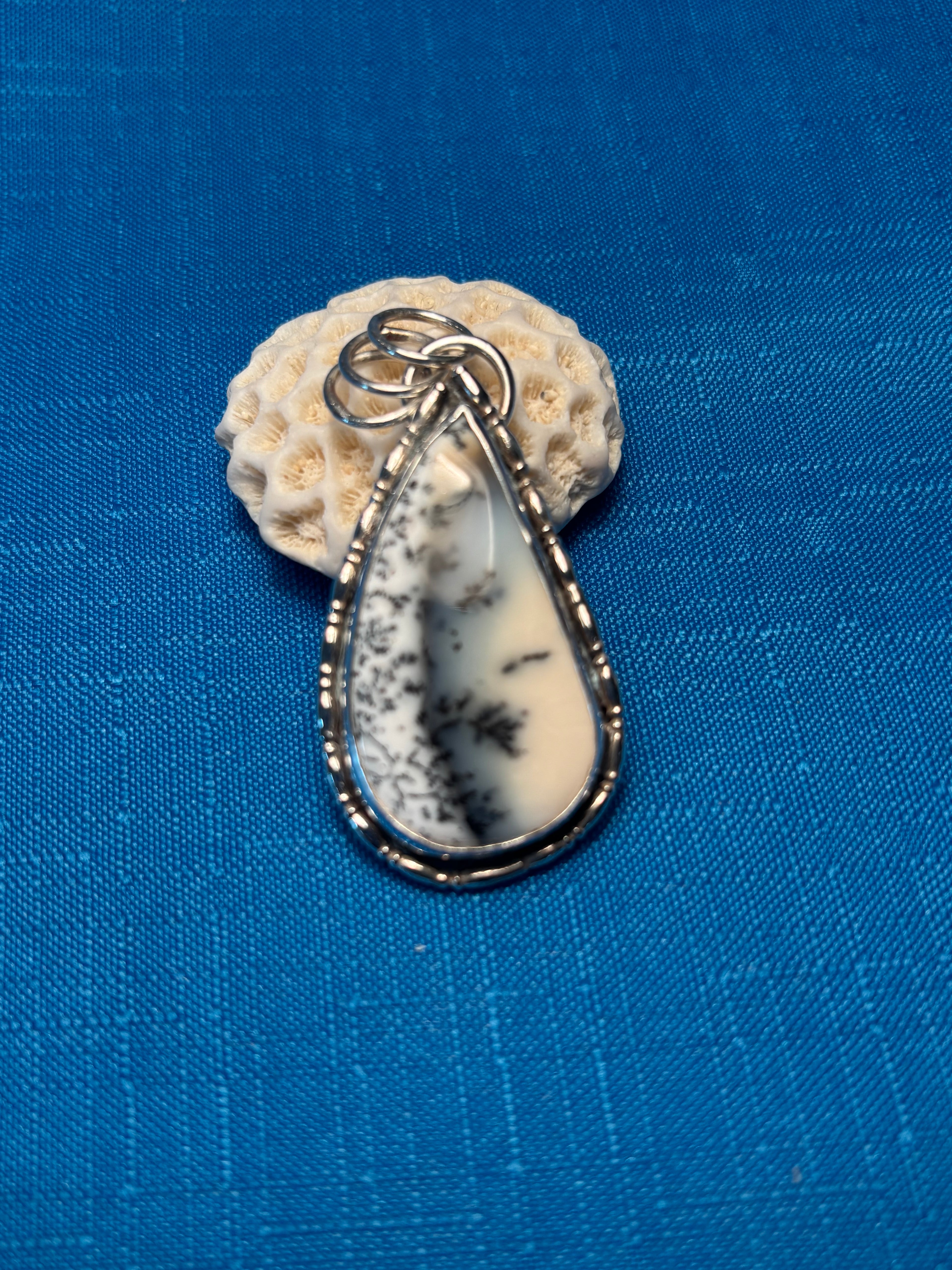 Sterling Silver & Opal Dendrite Pendant