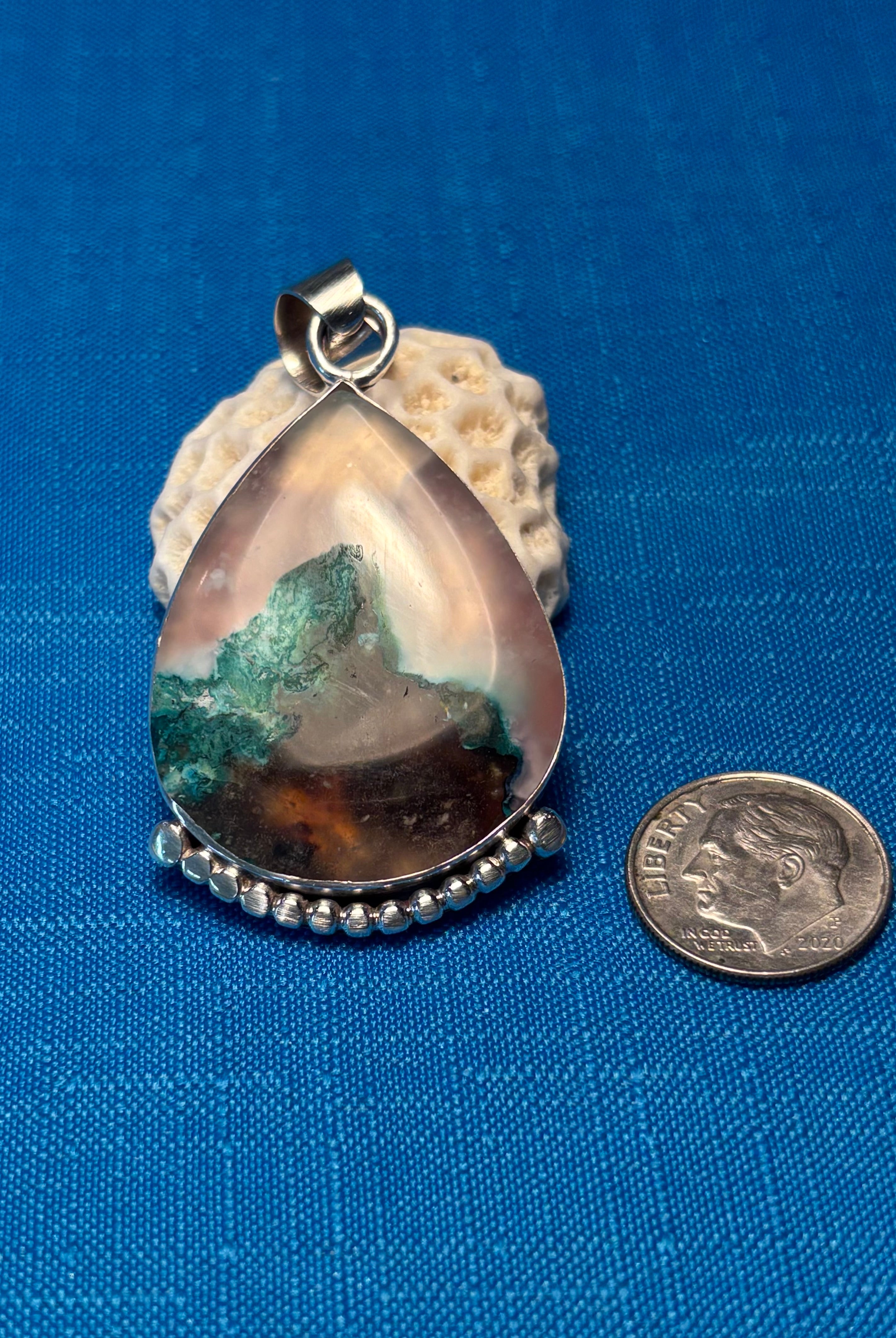 Sterling Silver & Landscape Agate Pendant