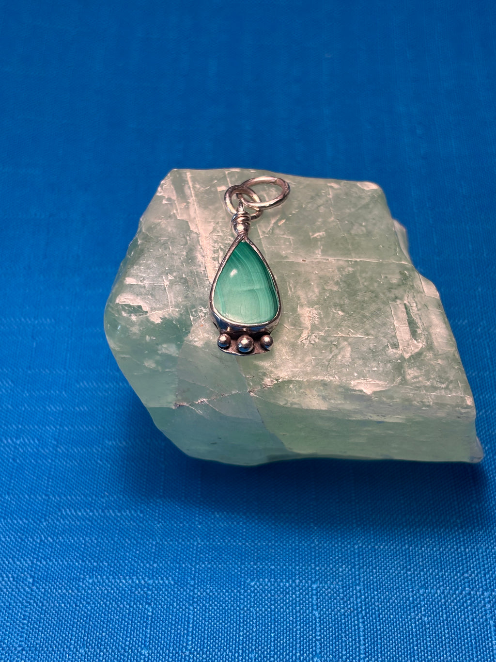 Sterling Silver & Malachite Pendant