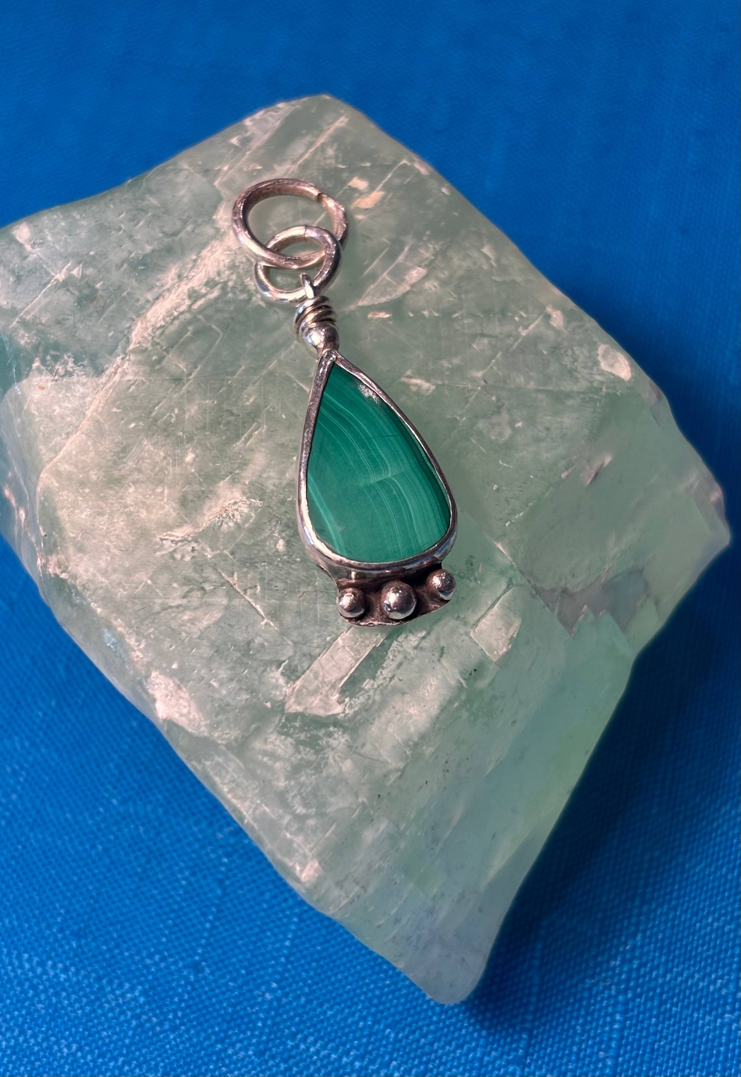 Sterling Silver & Malachite Pendant